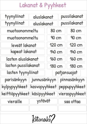 Lakanat & pyyhkeet
