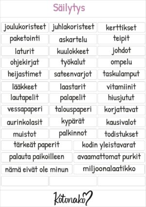 Säilytys